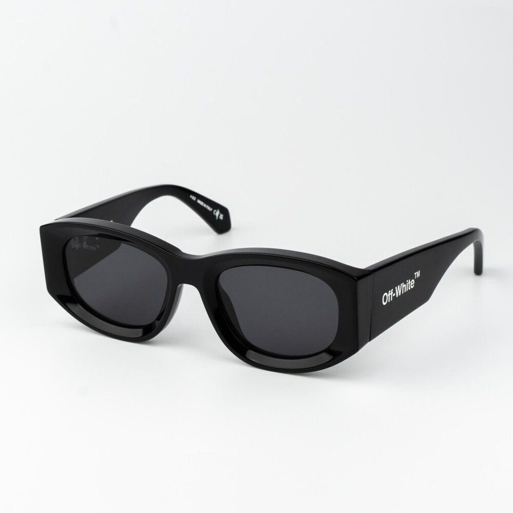 Off-White JOAN Men Sunglasses Black Grey Cat Eye OERI041 1007 NEW AUTHENTIC